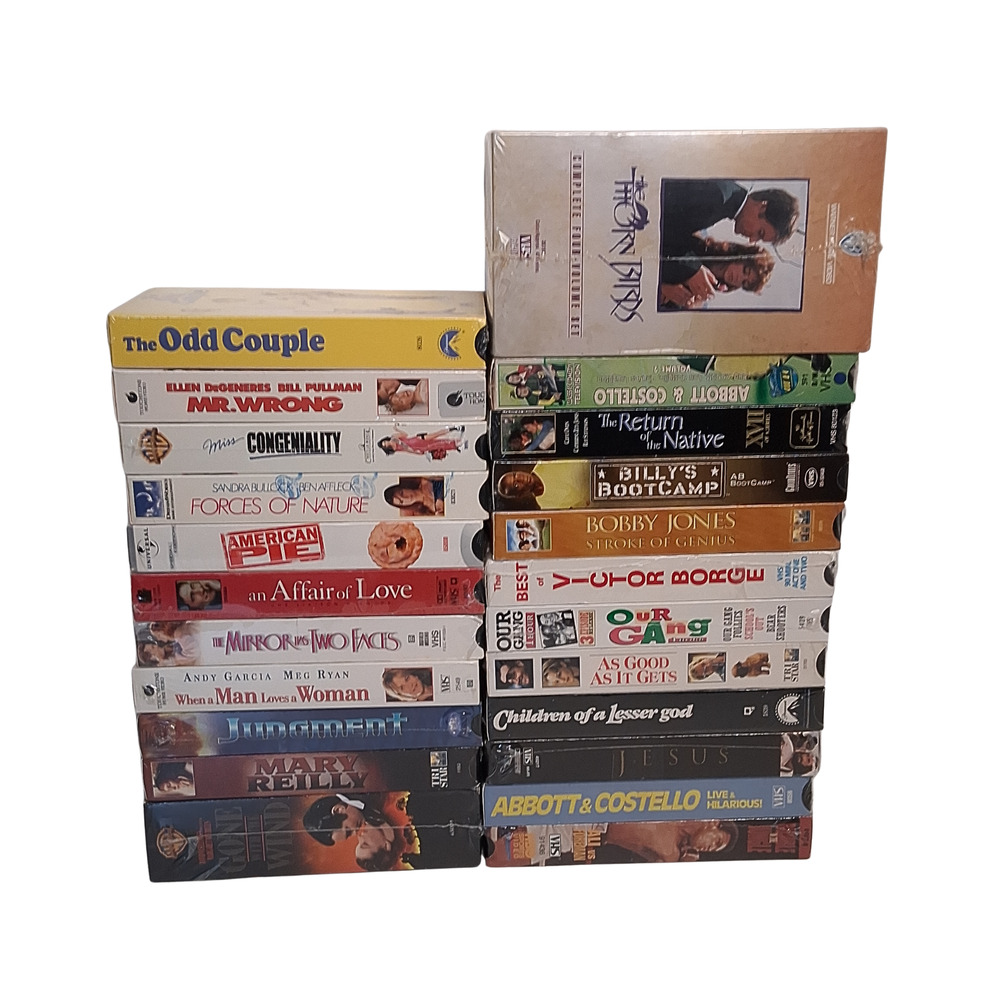 Lot of 23 Sealed VHS Movies -Comedy-Ali- Thorn Birds- Mixed Collection